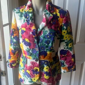 Colorful Floral Women's Blazer